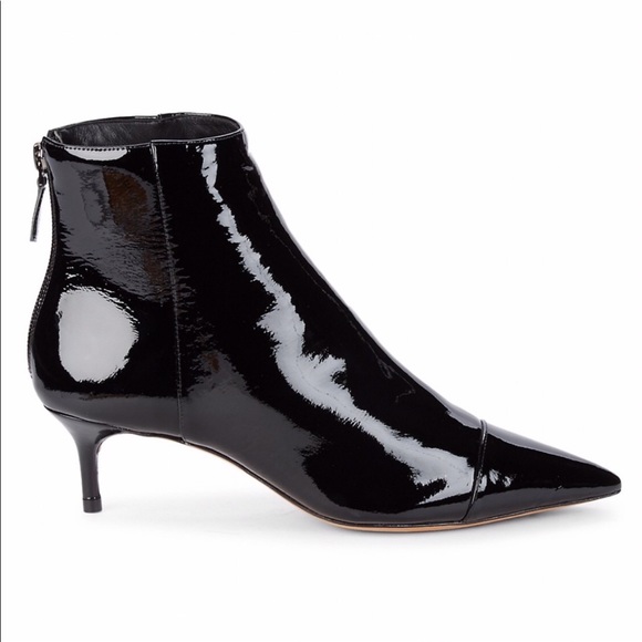 Alexandre Birman Kittie Patent Leather Point Tie Booties - Picture 4 of 11